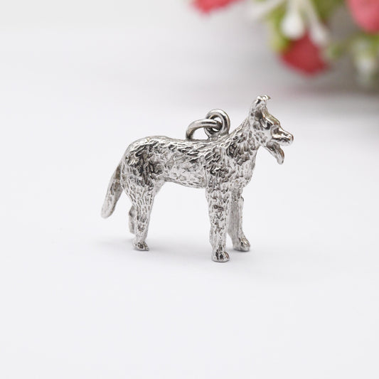 Vintage Sterling Silver German Shepherd Charm Pendant - Alsatian | Dog Charm | Gift for Charm Bracelet