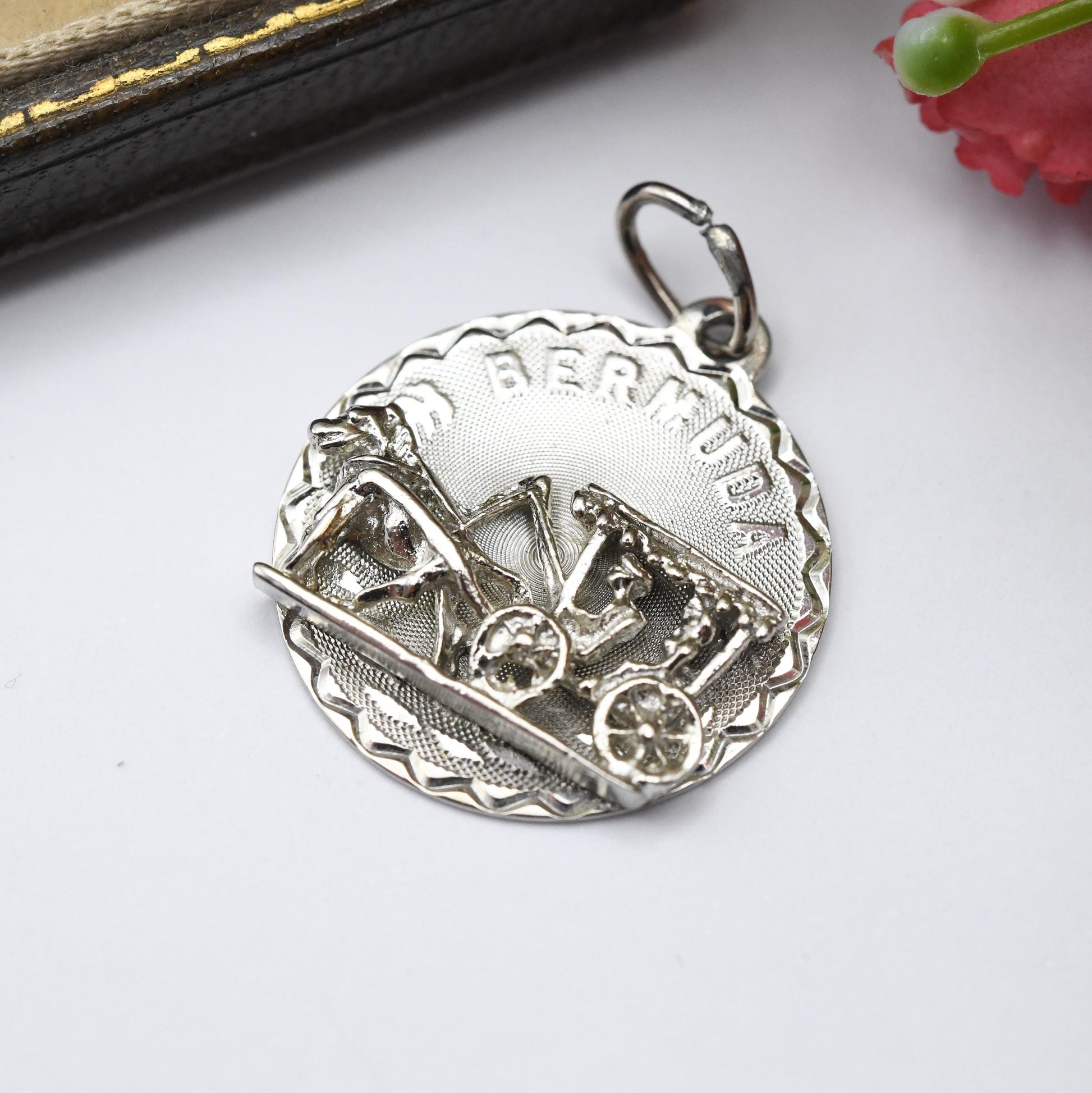 Vintage Sterling Silver Bermuda Charm Pendant - Souvenir Gift for Charm Bracelet