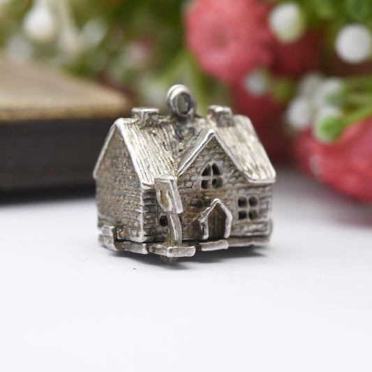 Vintage Sterling Silver NUVO Pub Charm Pendant - Public House | Moving | Articulated | Opening