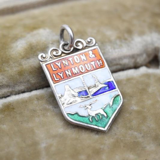Vintage Sterling Silver Lynton and Lynmouth Charm Pendant - Devon | Seaside | England | UK | Souvenir Gift for Charm Bracelet