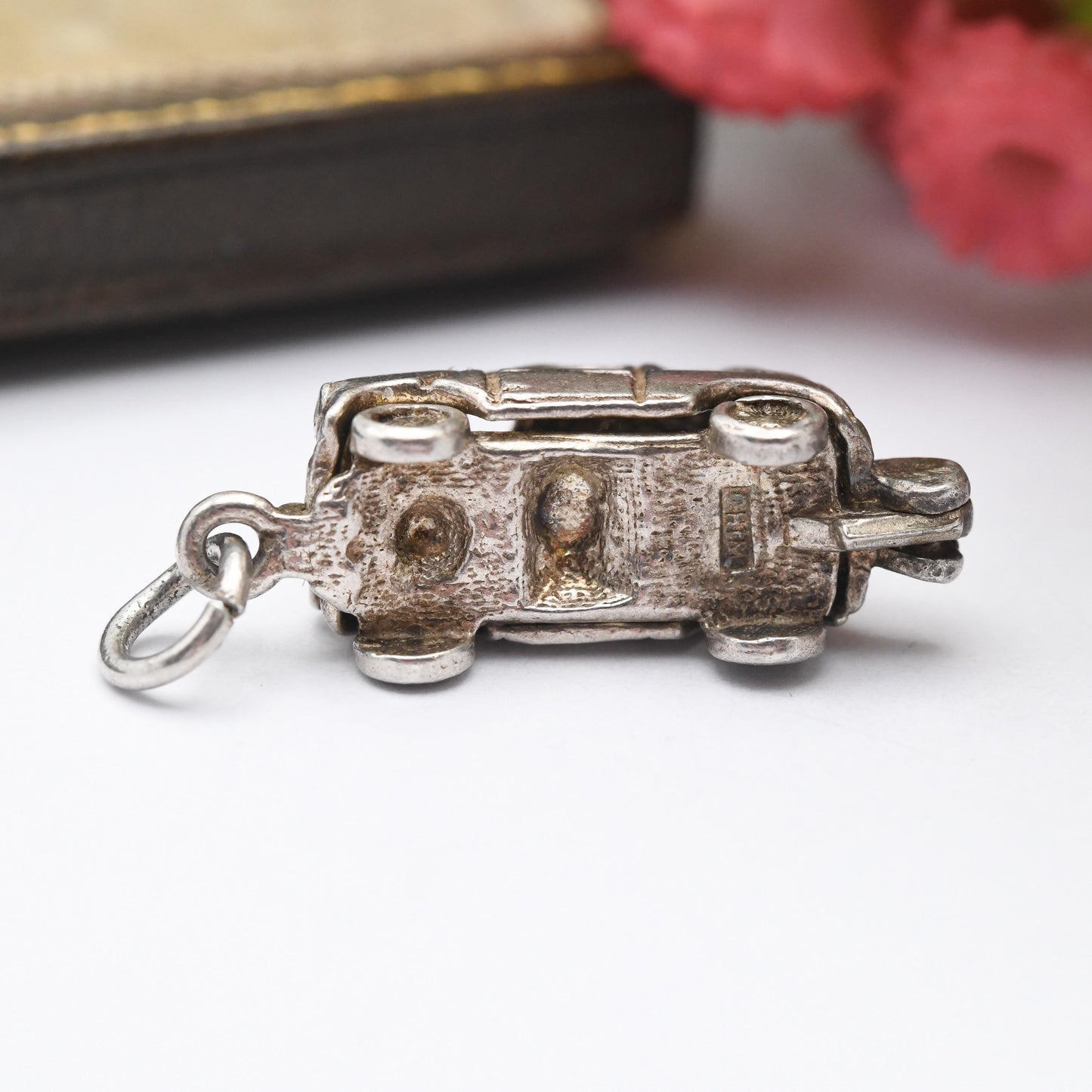 Vintage CHIM Sterling Silver Mini Car Charm Pendant - Opening Charm | Gift for Charm Bracelet