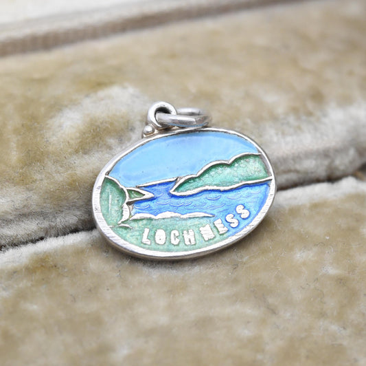 Vintage Sterling Silver Loch Ness Charm Pendant - Scotland Charm | Souvenir Gift for Charm Bracelet
