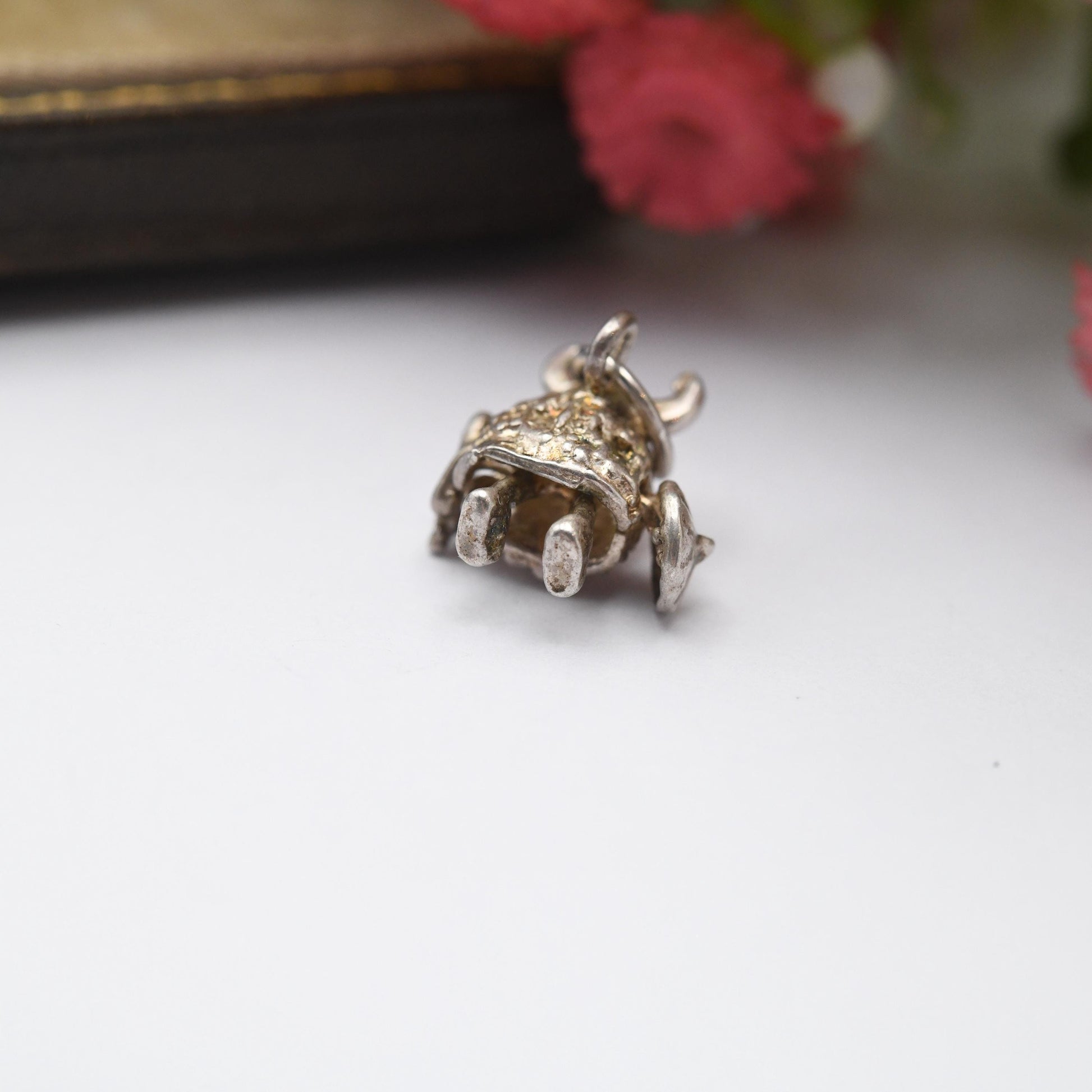 Vintage Sterling Silver Viking Man Charm Pendant - Vikings | Small | Celt | Norseman | Souvenir Gift for Charm Bracelet