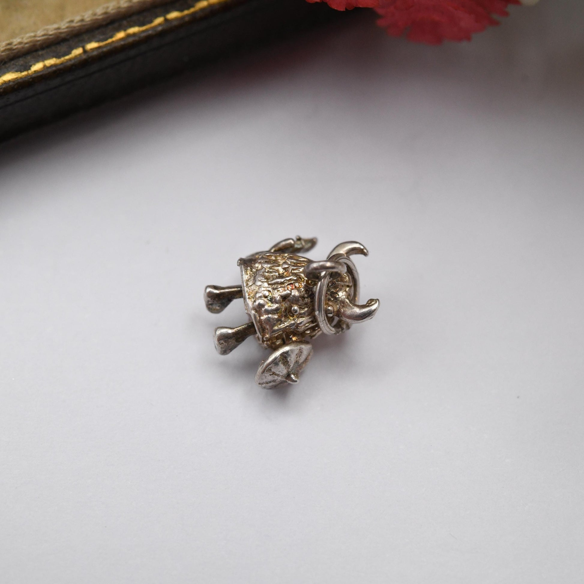 Vintage Sterling Silver Viking Man Charm Pendant - Vikings | Small | Celt | Norseman | Souvenir Gift for Charm Bracelet