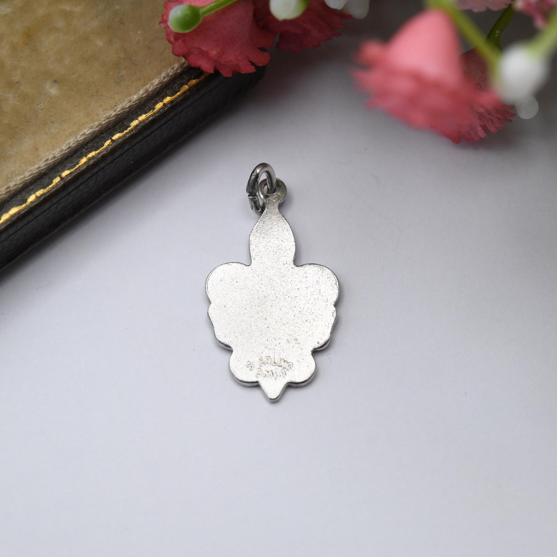 Vintage Sterling Silver & Enamel Quebec Charm Pendant - Blue Enamel | Canada Charm | Canadian Charm | Souvenir Gift for Charm Bracelet