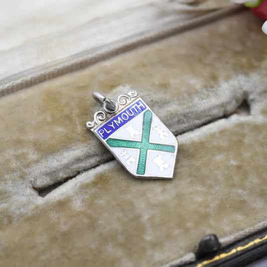 Vintage Sterling Silver Plymouth Charm Pendant - England | Souvenir Gift for Charm Bracelet