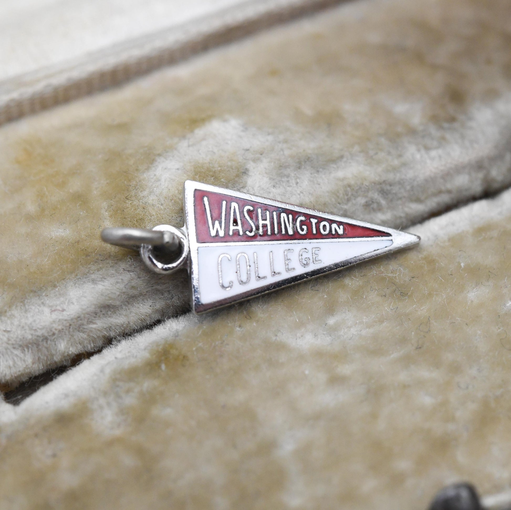 Vintage Sterling Silver Washington College Charm Pendant - Maryland University | Souvenir Gift for Charm Bracelet
