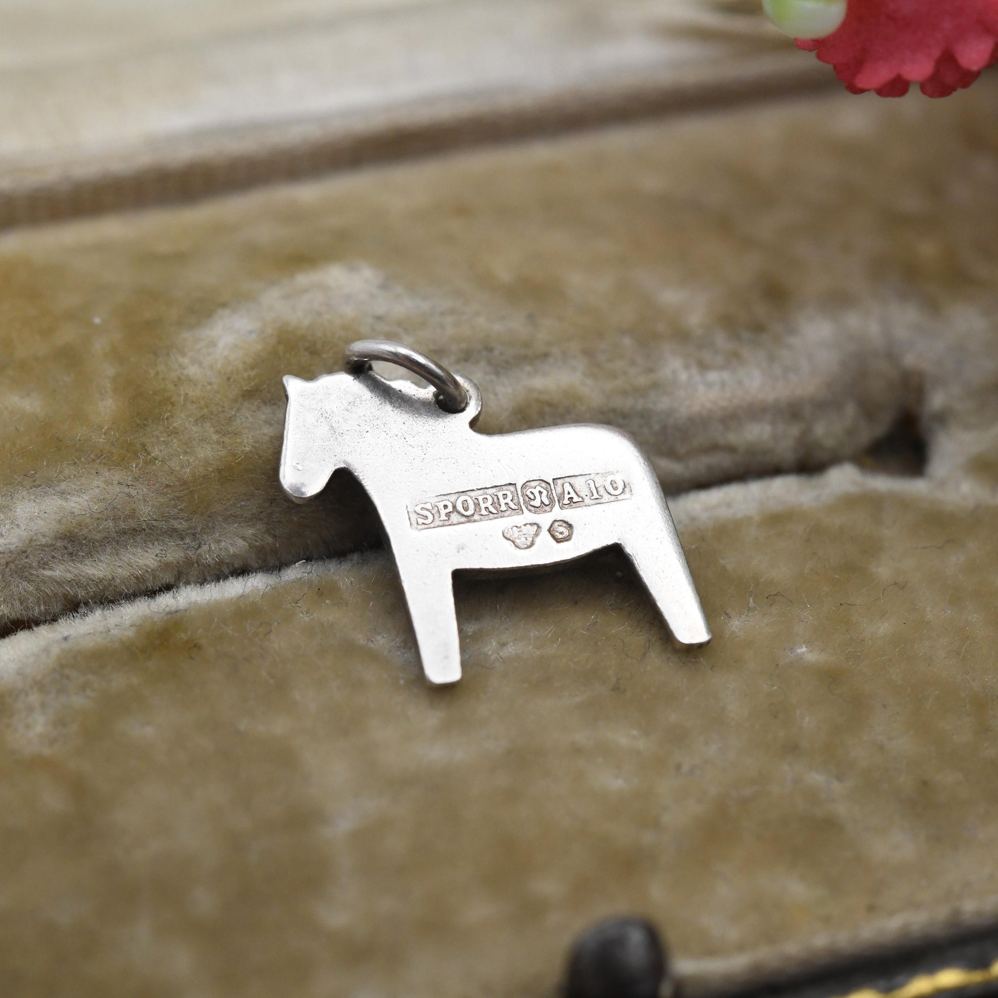 Vintage SPORR Sterling Silver Swedish Horse Charm Pendant - Swedish Silver | Horses | Animal | Horse Girl | Souvenir Gift for Charm Bracelet