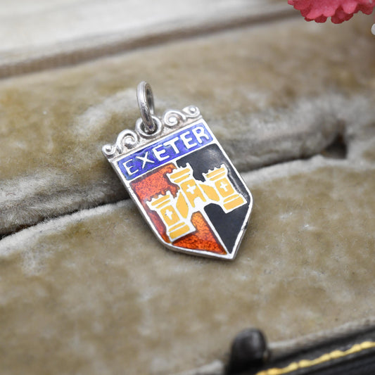 Vintage Sterling Silver Exeter Charm Pendant - England | Souvenir Gift for Charm Bracelet