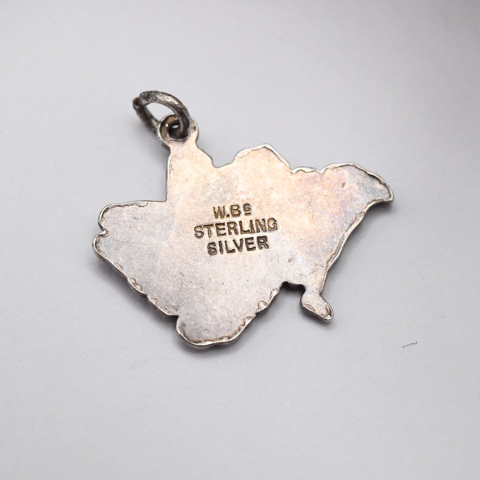 Vintage Sterling Silver Dorset Charm Pendant - Travel | Blue Enamel | England | UK | Souvenir Gift for Charm Bracelet