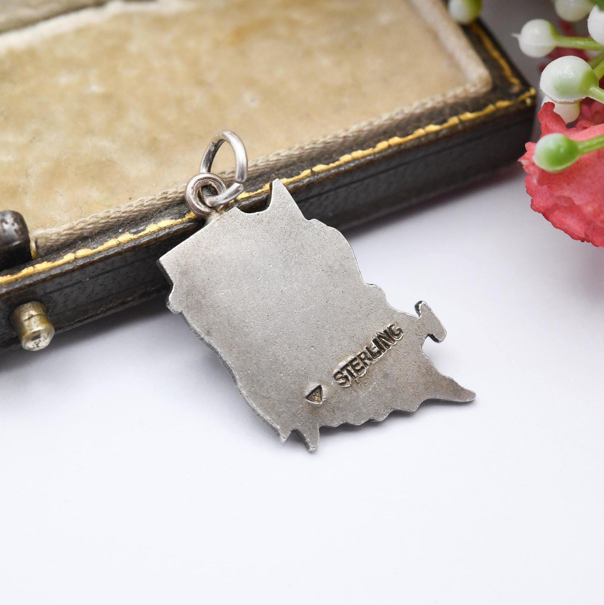 Vintage Sterling Silver Indy 500 Charm Pendant - Speedway | Indianapolis | Race Car | Souvenir Gift for Charm Bracelet