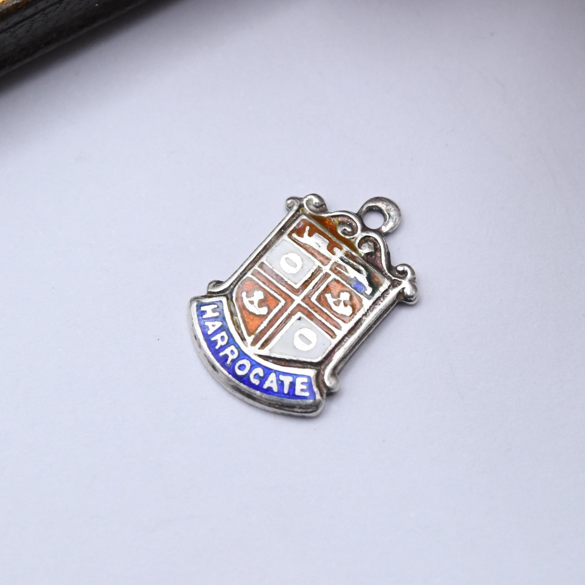 Vintage Sterling Silver Harrogate Charm Pendant - North Yorkshire | Souvenir Gift for Charm Bracelet