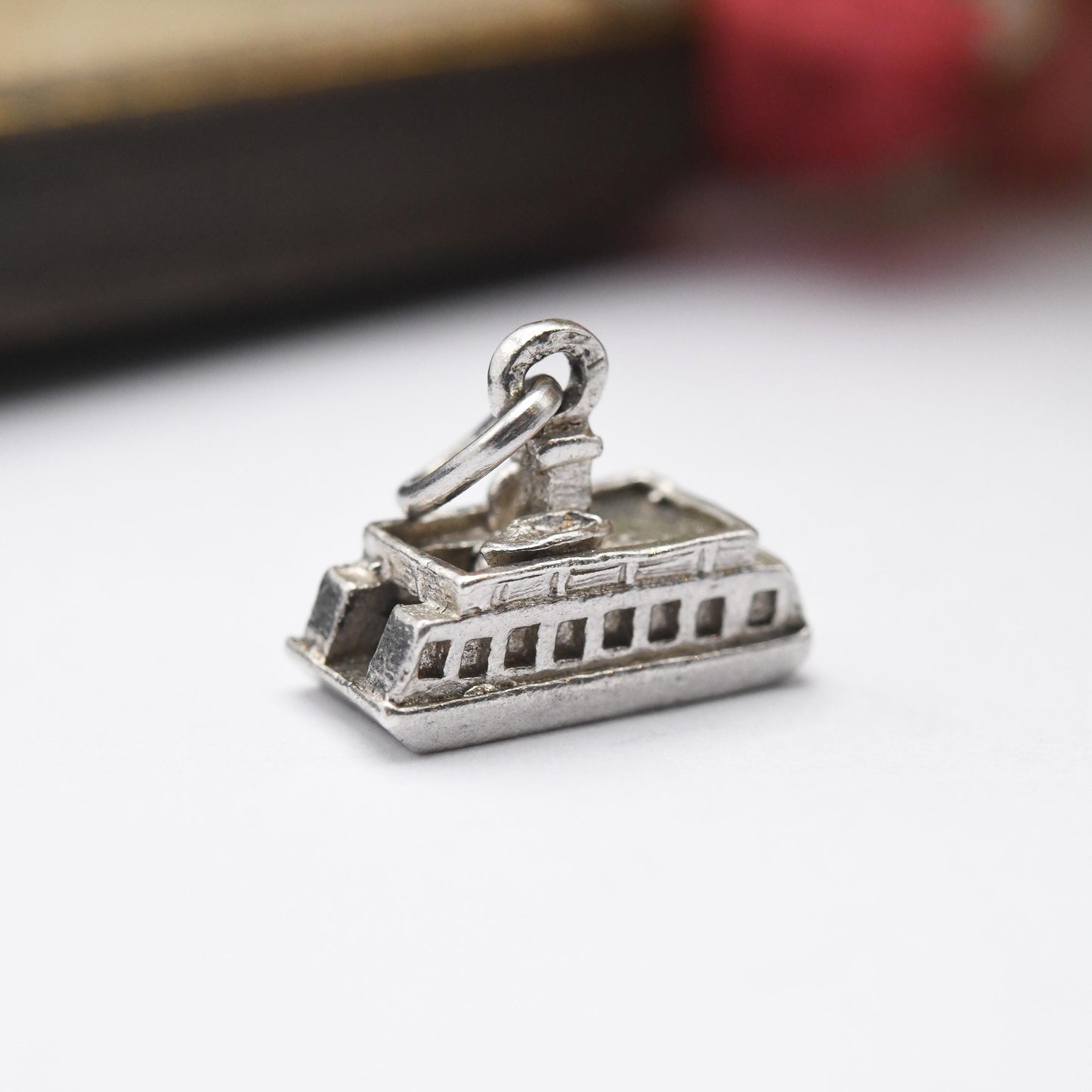 Vintage Sterling Silver Halifax Dartmouth Ferry Charm Pendant - Boat | Nautical | Seaside | England | Souvenir Gift for Charm Bracelet