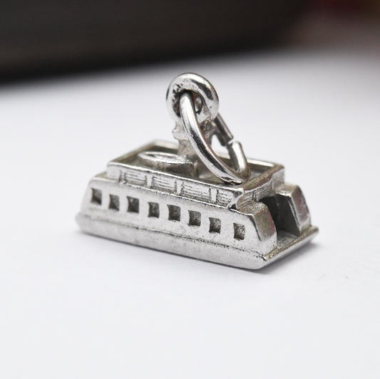 Vintage Sterling Silver Halifax Dartmouth Ferry Charm Pendant - Boat | Nautical | Seaside | England | Souvenir Gift for Charm Bracelet