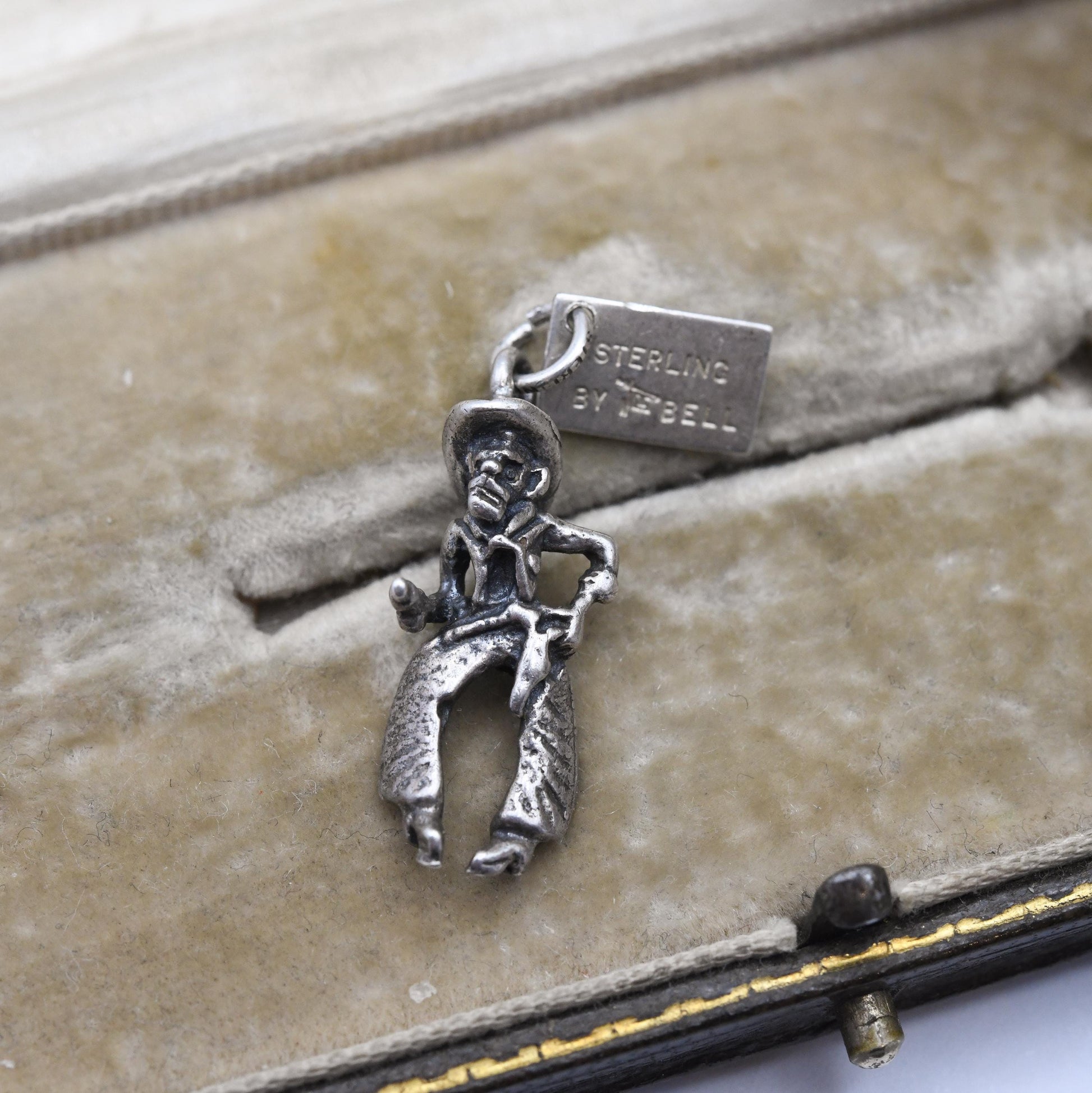 Vintage Sterling Silver Bell Trading Post Cowboy Sheriff Charm Pendant - Rare | Native American | Gift for Charm Bracelet