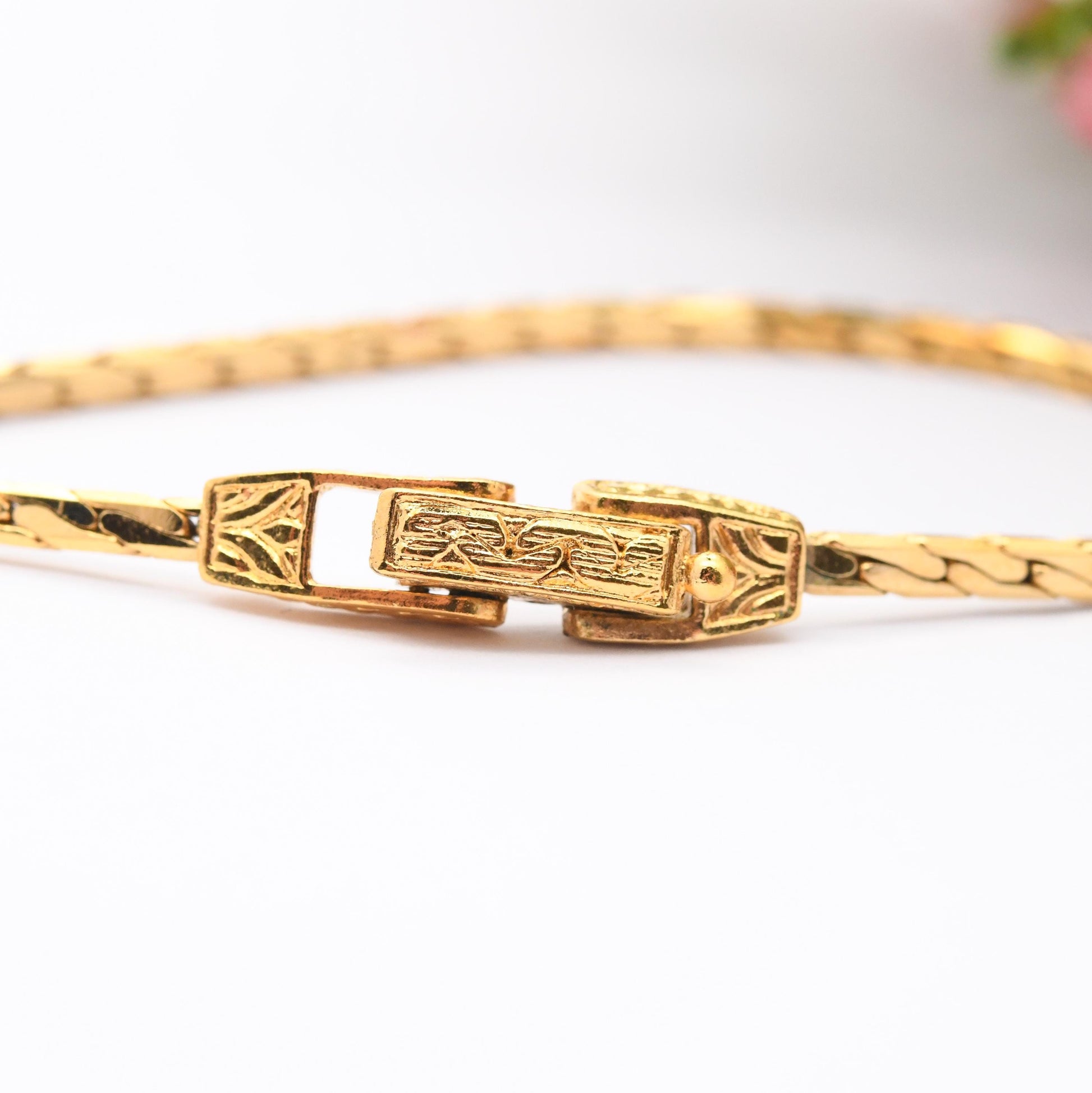 Vintage Attwood and Sawyer Necklace Gold Plated Crystal Twist Design A&S - Designer High Quality Gold Tone Mid-Century Costume Jewellery