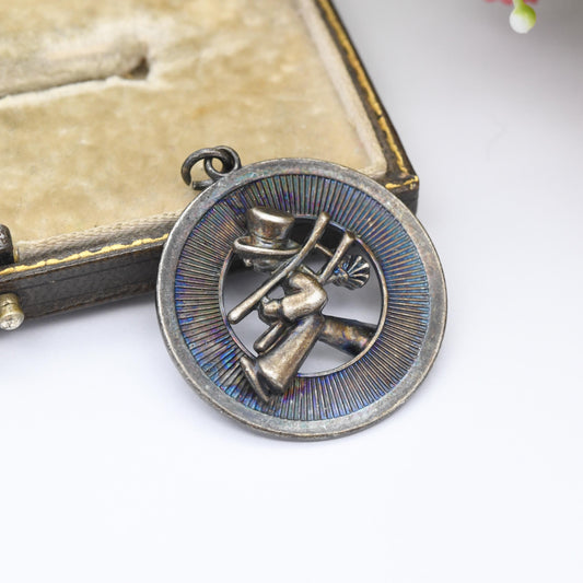 Vintage Silver Lucky Chimney Sweep Pendant by Kollmar & Jourdan KJ - German Designer 800 Silver Necklace Charm | Victorian Style