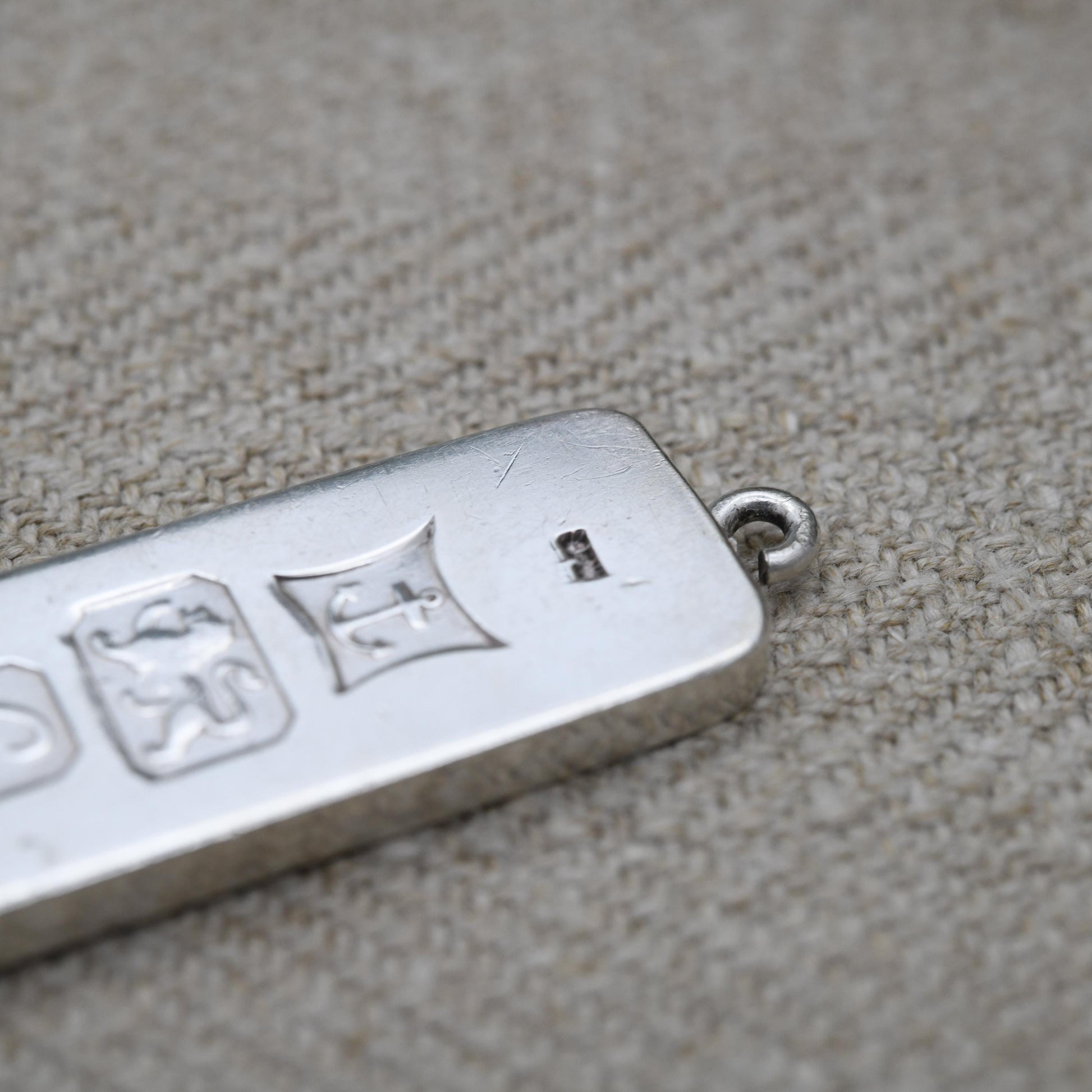 Vintage Sterling Silver Ingot Pendant 1977 with Queen Elizabeth II Silver Jubilee Stamp - Hallmarked Birmingham | Mid-Century Necklace