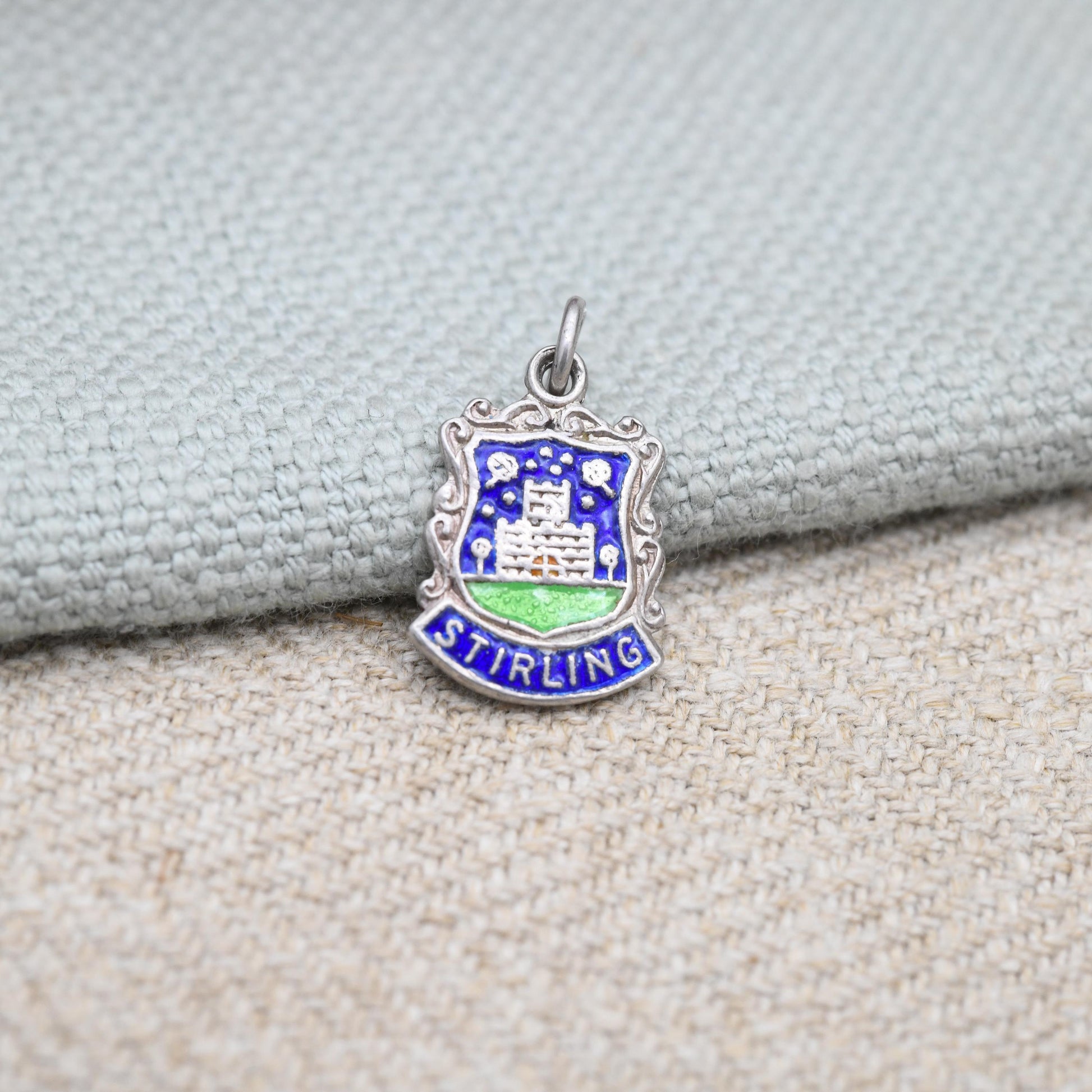 Vintage Sterling Silver Stirling Enamel Souvenir Shield Charm Pendant - Scotland | Travel | Tourist | Souvenir Gift for Charm Bracelet