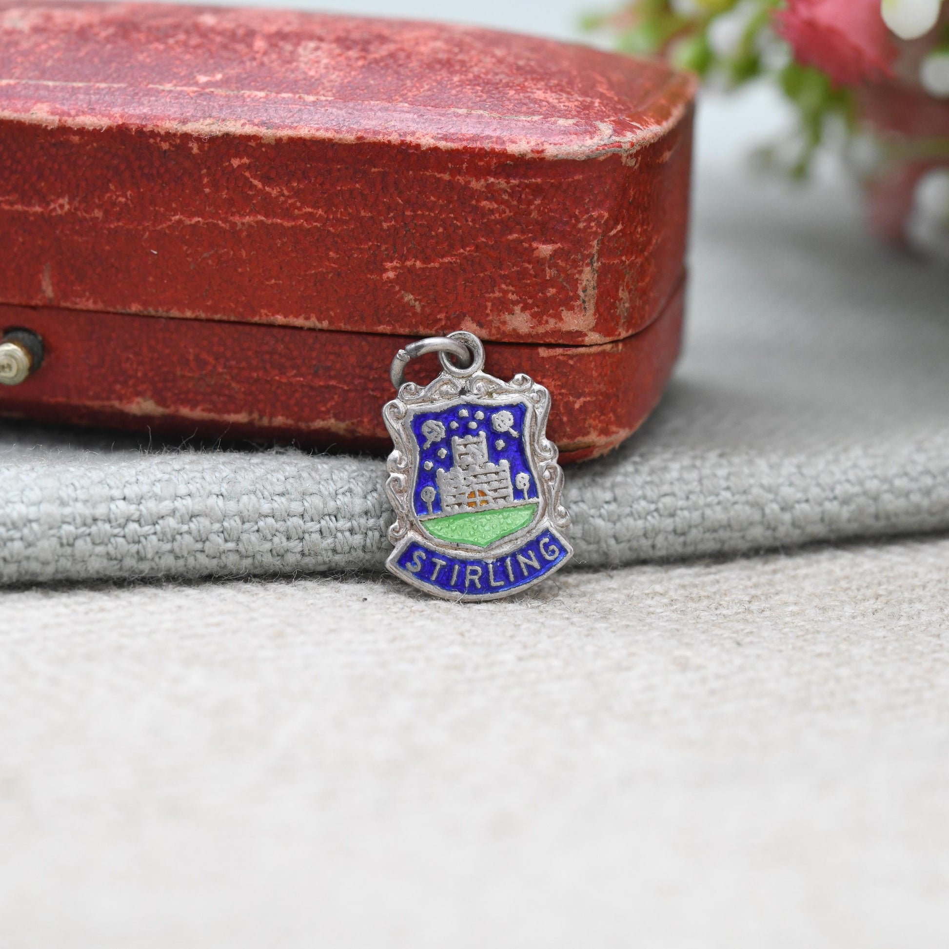 Vintage Sterling Silver Stirling Enamel Souvenir Shield Charm Pendant - Scotland | Travel | Tourist | Souvenir Gift for Charm Bracelet