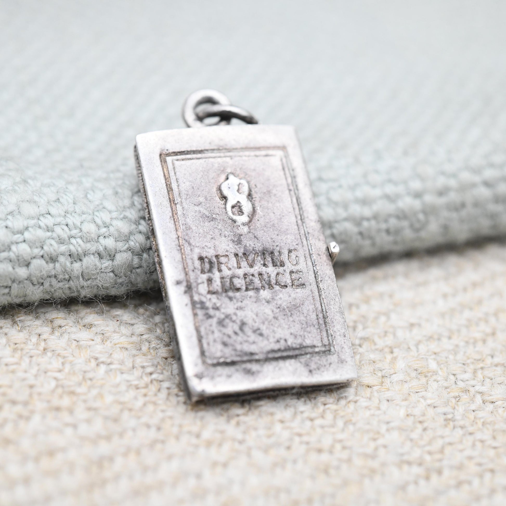 Vintage Sterling Silver Opening Driving License Charm Pendant - Licence | Opening Book | Travel | Gift for Charm Bracelet Necklace Stack