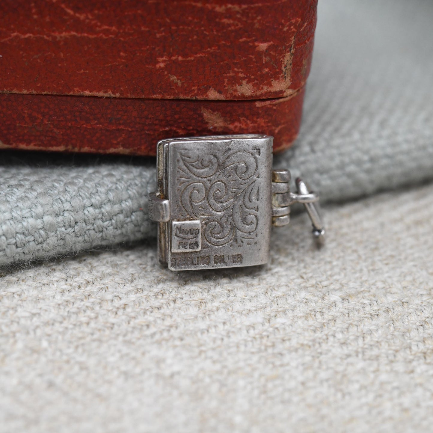 Vintage Sterling Silver Bible Opening Charm Pendant - The Lord's Prayer | Religion | Book | Gift for Charm Bracelet Necklace Stack