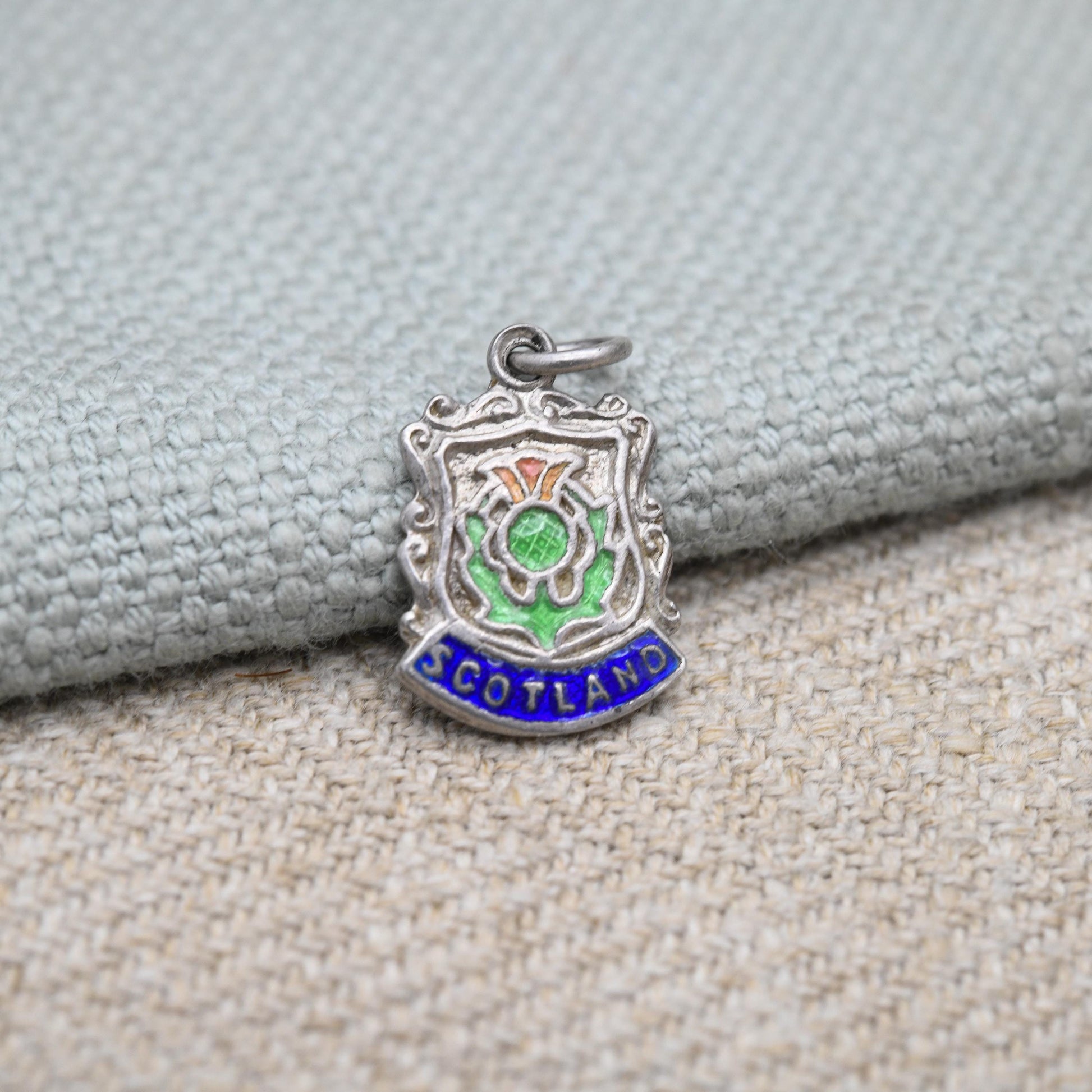 Vintage Sterling Silver Scotland Charm Pendant - Scottish | Scotland | Enamel | Souvenir Gift for Charm Bracelet