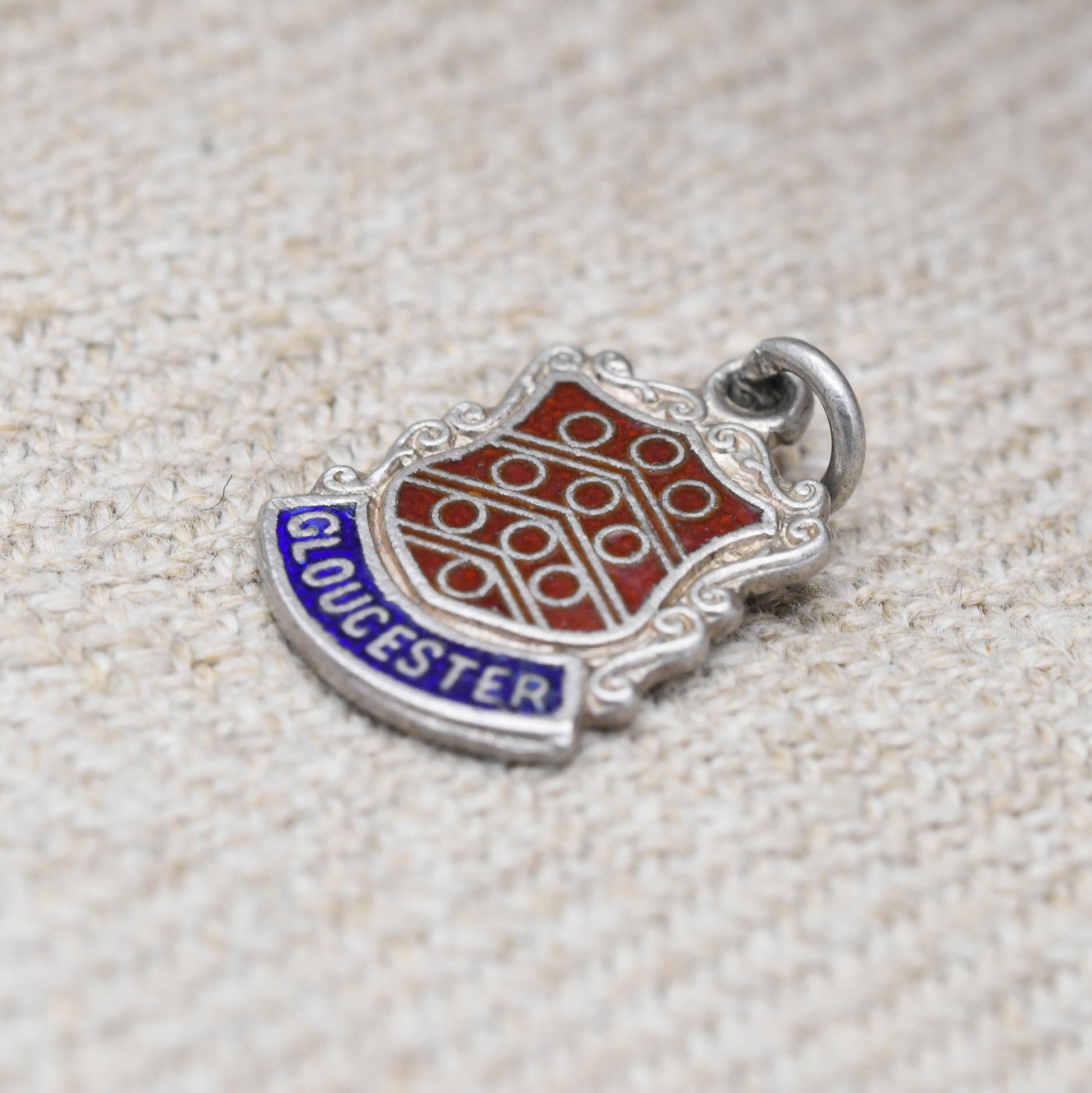 Vintage Sterling Silver Gloucester Charm Pendant - England | Gloucester | Souvenir Gift for Charm Bracelet