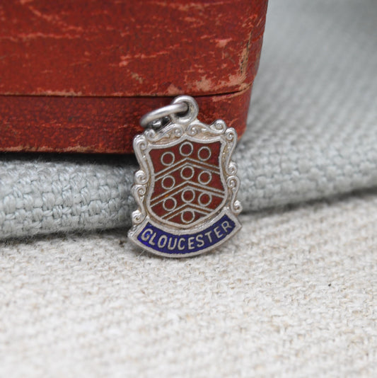 Vintage Sterling Silver Gloucester Charm Pendant - England | Gloucester | Souvenir Gift for Charm Bracelet