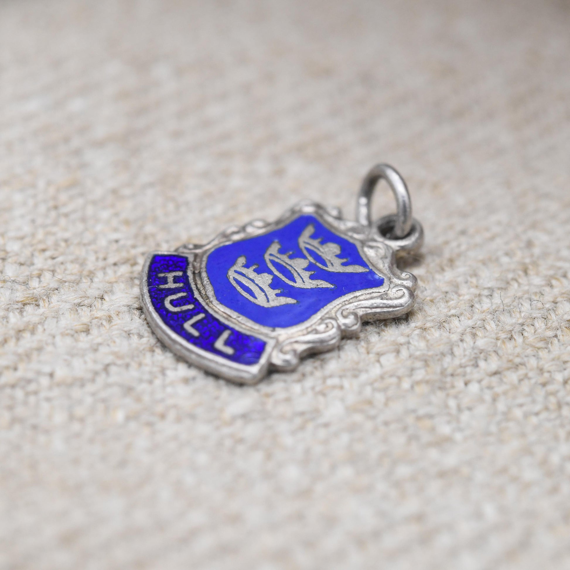 Vintage Sterling Silver Hull Charm Pendant - England | East Yorkshire | Souvenir Gift for Charm Bracelet