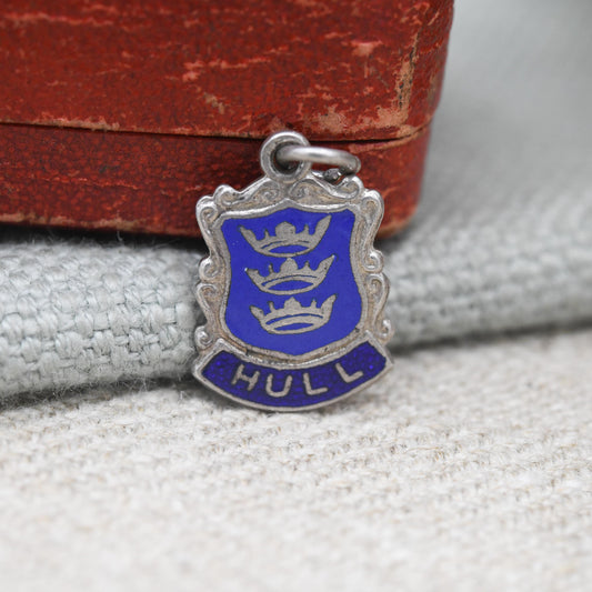 Vintage Sterling Silver Hull Charm Pendant - England | East Yorkshire | Souvenir Gift for Charm Bracelet