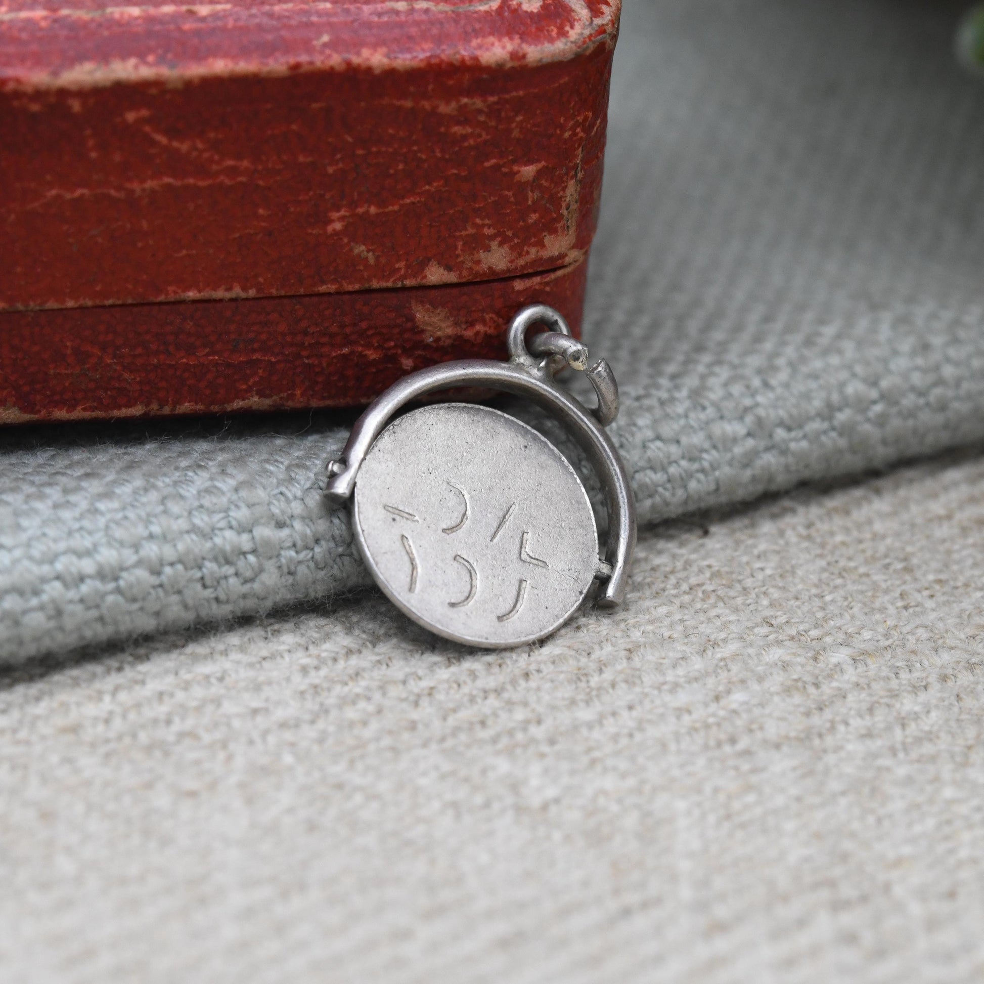 Vintage Sterling Silver I love You Spinning Charm Pendant - Spinner Fob Love and Friendship | Gift for Charm Bracelet Necklace Stack