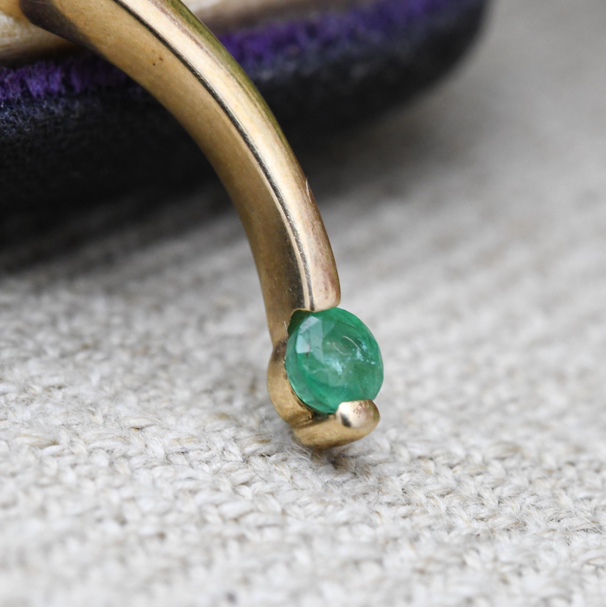 Vintage 9ct Gold Emerald Pendant - Green | Necklace Gold Jewellery Gift