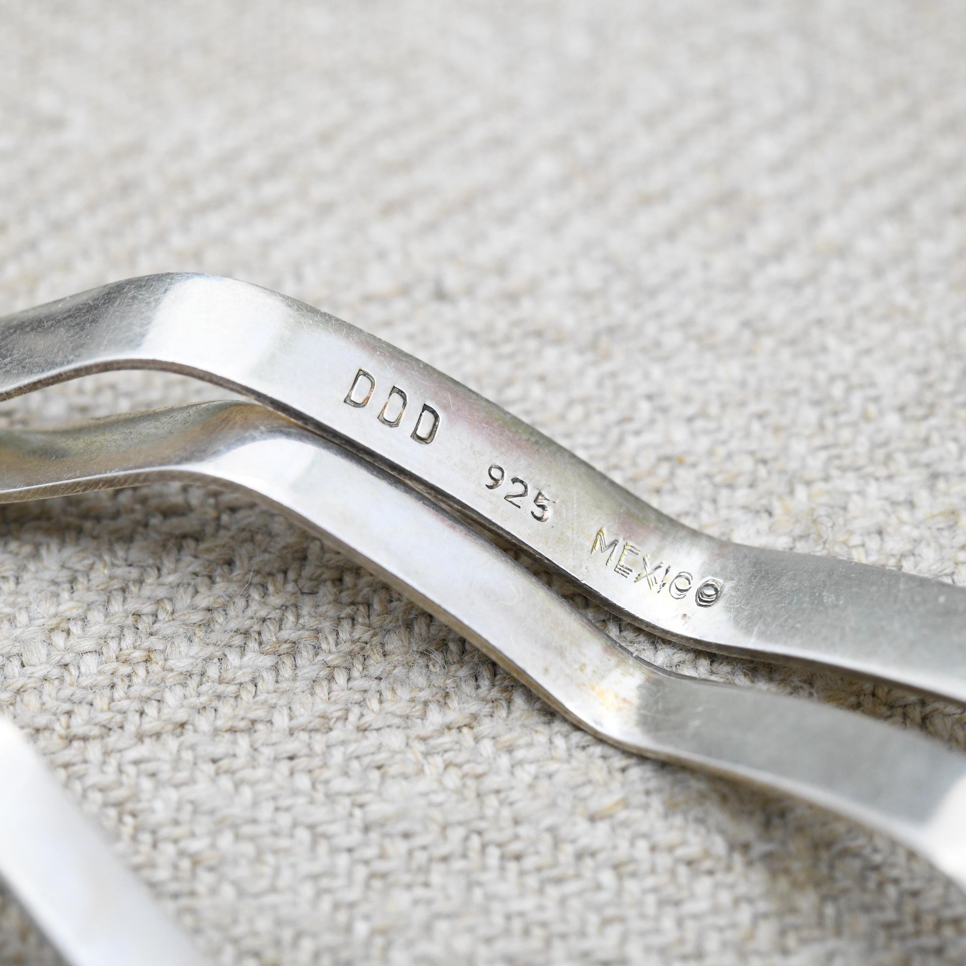 Vintage Mexican DDD Dominique Dinouart Sterling Silver Pendant - Large Articulated Double Hanging Oval | Textured | Modernist | Gift for Her
