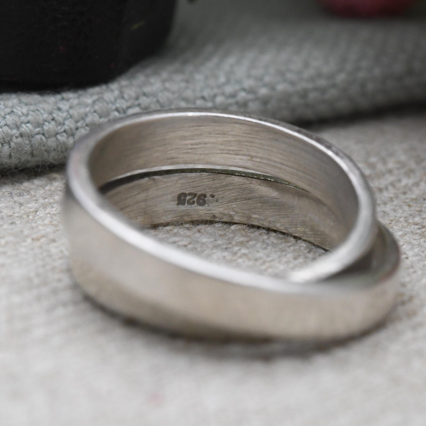 Vintage Sterling Silver Bypass Ring - Minimalist Jewellery | Bypass Style | Unisex | UK Size - R 1/2 | US Size - 8 3/4