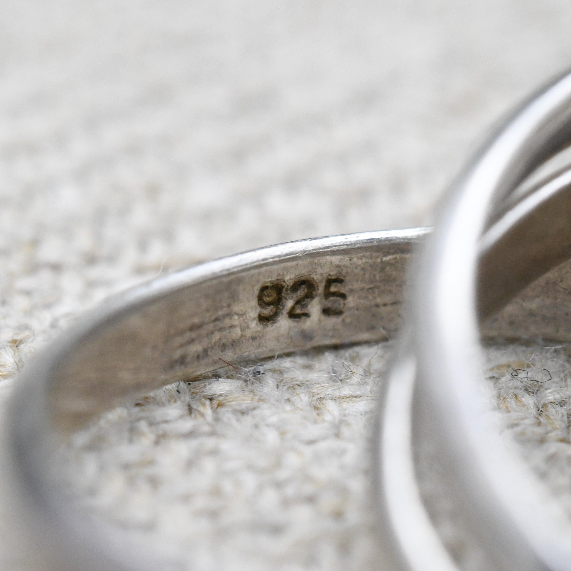 Vintage Sterling Silver Russian Wedding Band Ring - Trilogy Crossed Band | UK Size - J 1/2 | US Size - 5