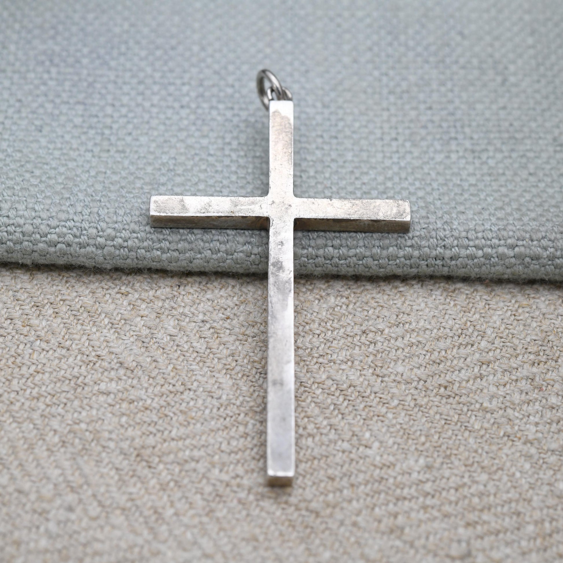 Vintage Sterling Silver Cross Pendant - Large True Vintage Gift | Christian Necklace