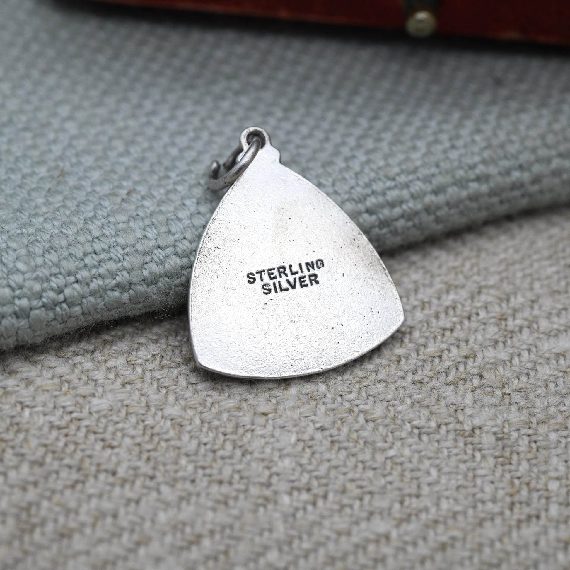 Vintage Sterling Silver St. Christopher Pendant Mid-Century - Triangle | Saint of Travelling | Christian Religious Detailed Jewellery Gift