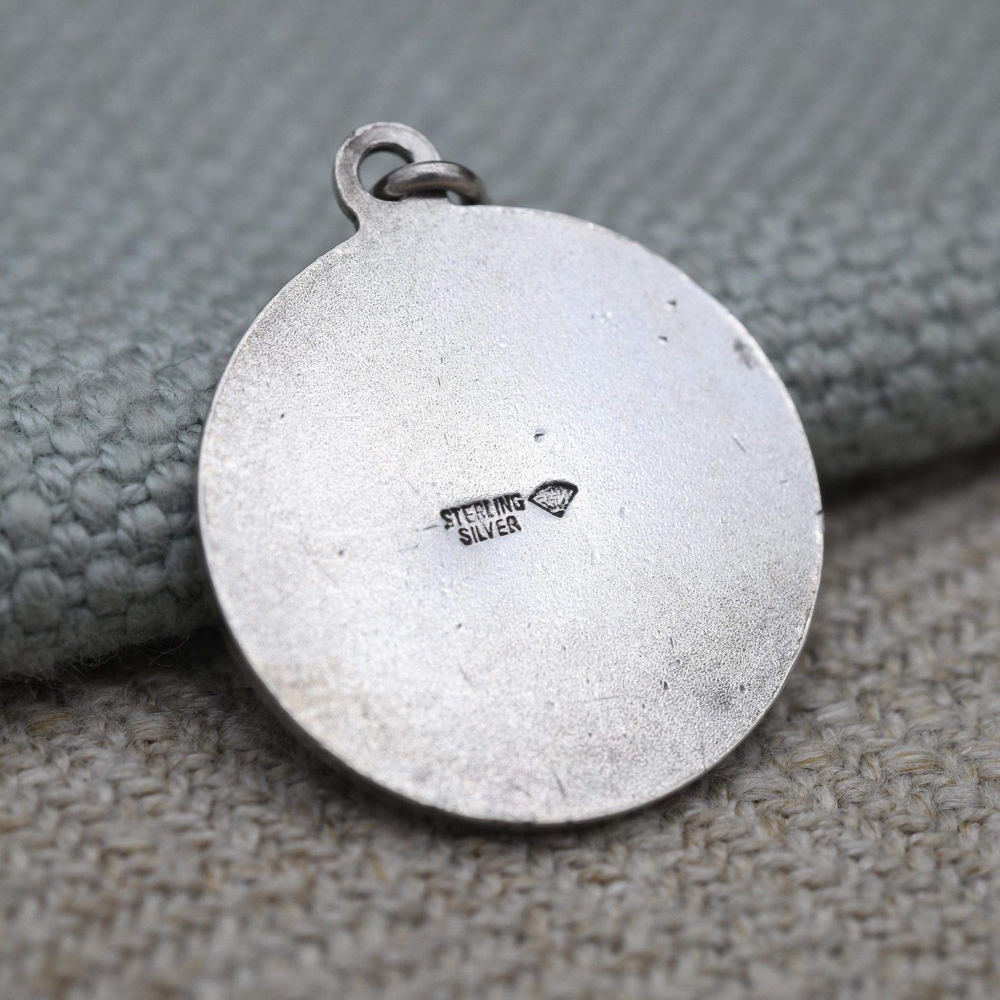 Vintage Sterling Silver St. Christopher Pendant Mid-Century - Beaded Edge | Christian Religious Detailed Jewellery Gift