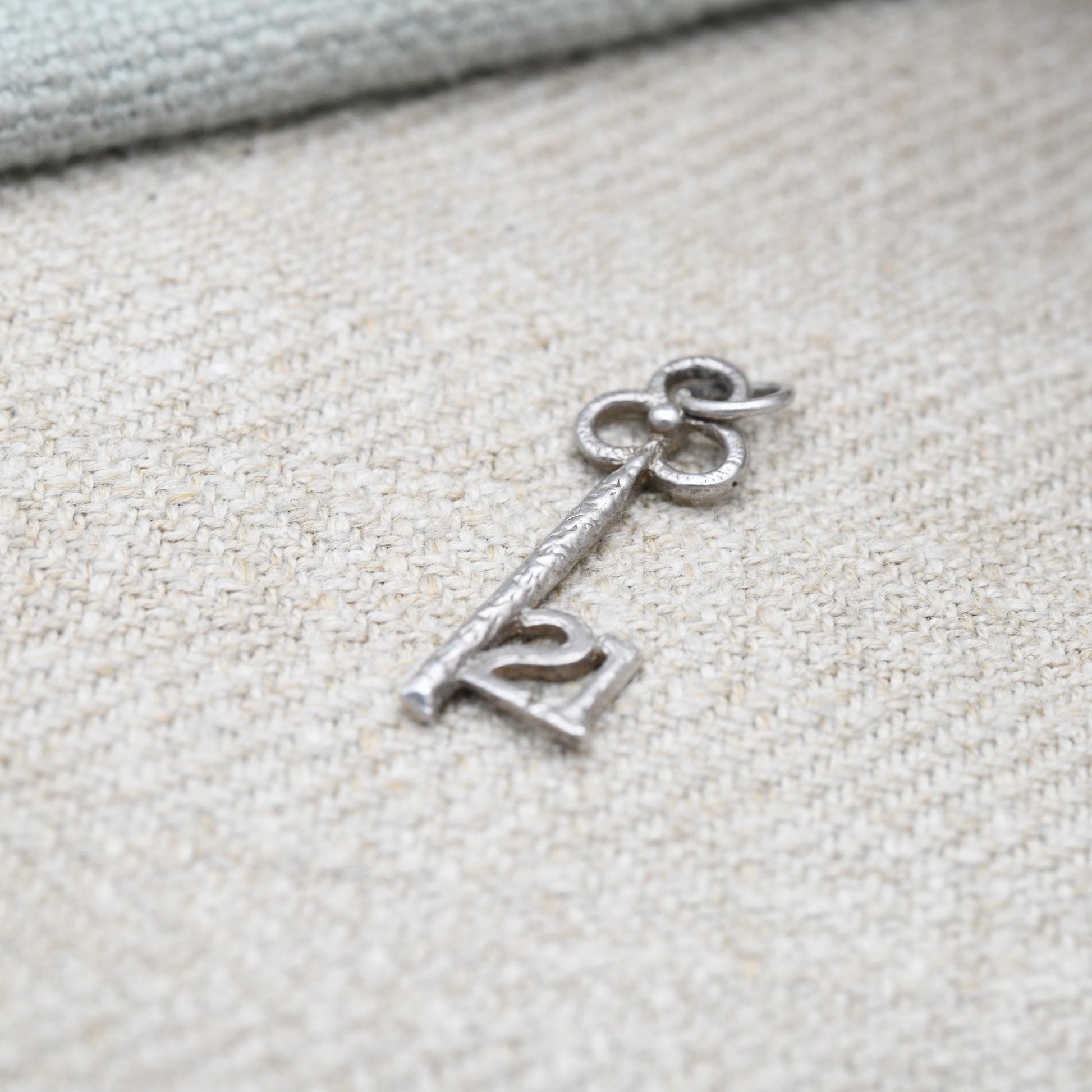 Vintage Sterling Silver 21 Key Charm Pendant - Birthday | Best Wishes | Door | Lock | Souvenir Gift for Charm Bracelet