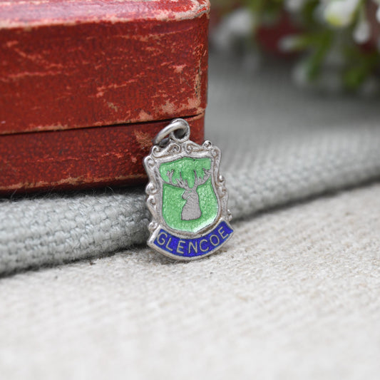 Vintage Sterling Silver Glencoe Charm Pendant - Scottish Charm | Scotland | Souvenir Gift for Charm Bracelet