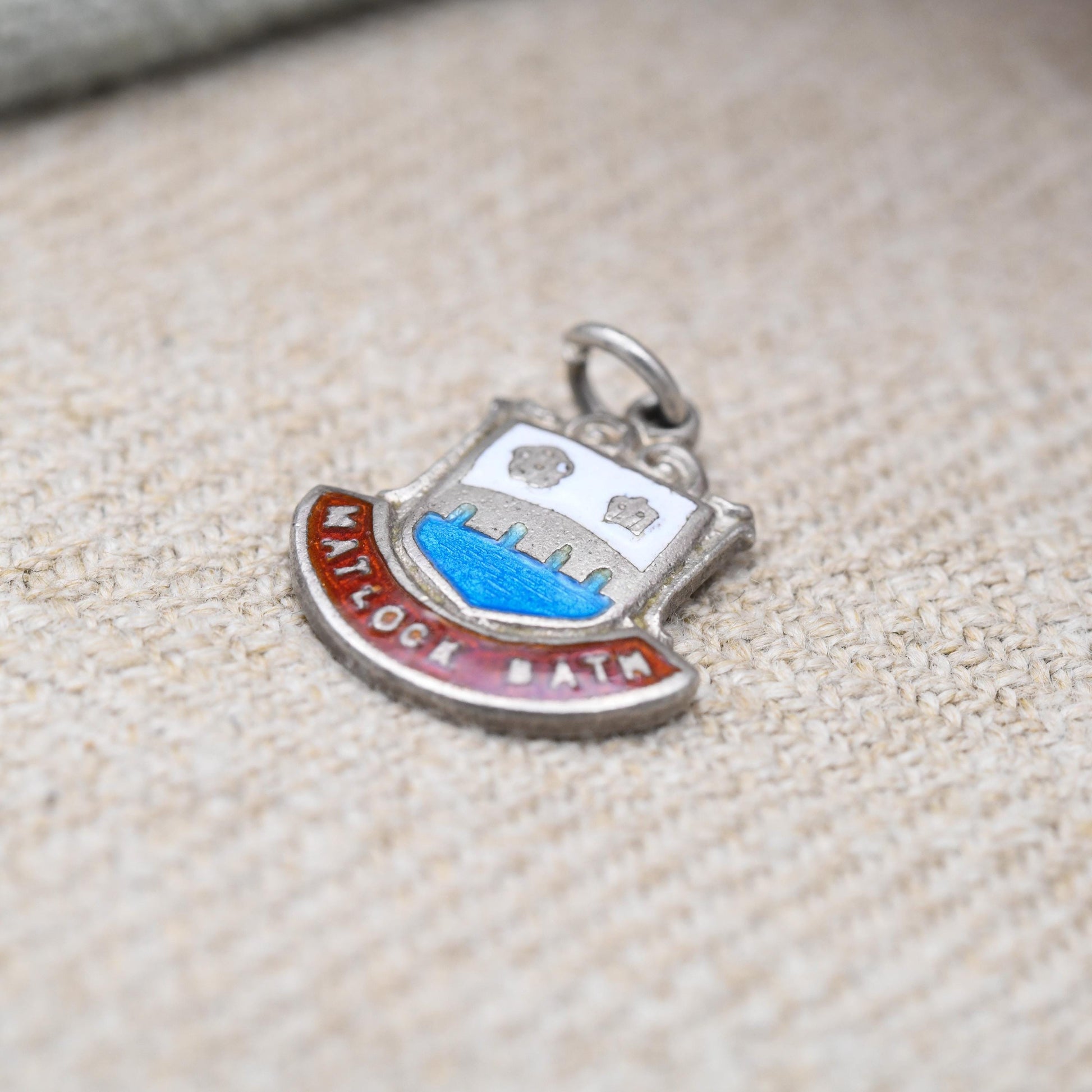 Vintage Sterling Silver Matloch Bath Charm Pendant - England | Derbyshire | Souvenir Gift for Charm Bracelet