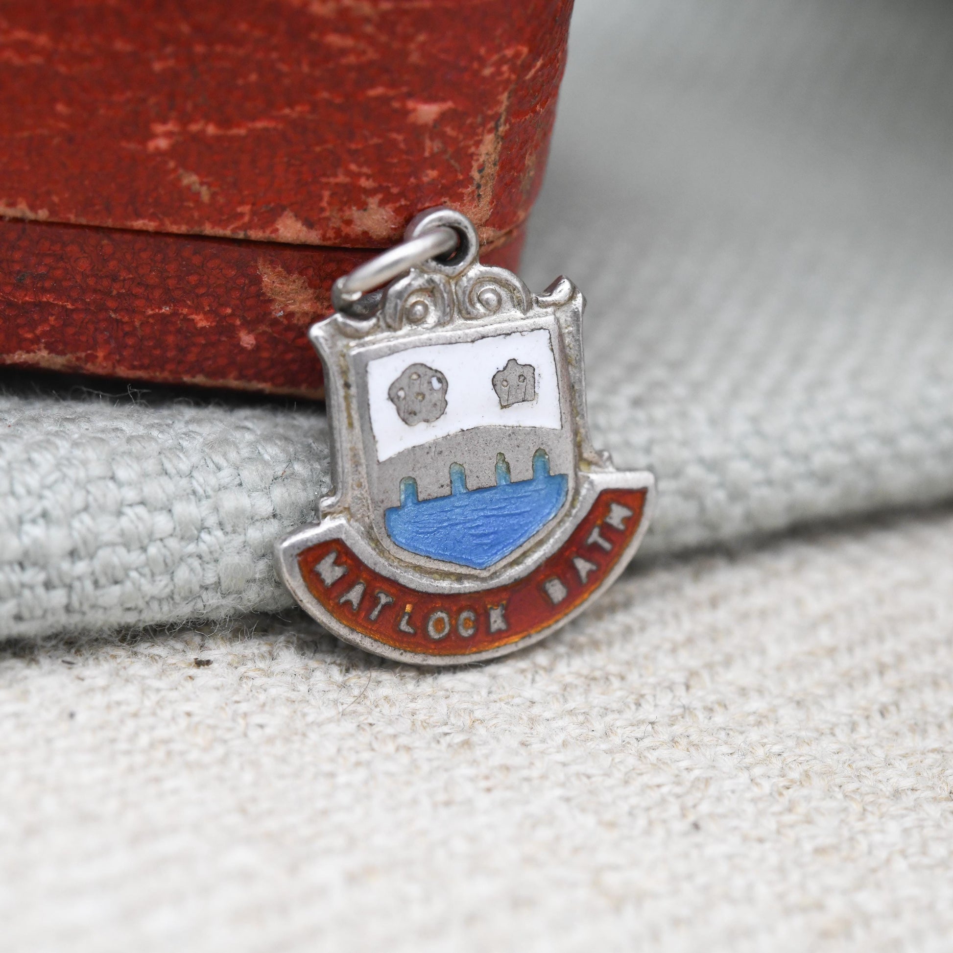Vintage Sterling Silver Matloch Bath Charm Pendant - England | Derbyshire | Souvenir Gift for Charm Bracelet