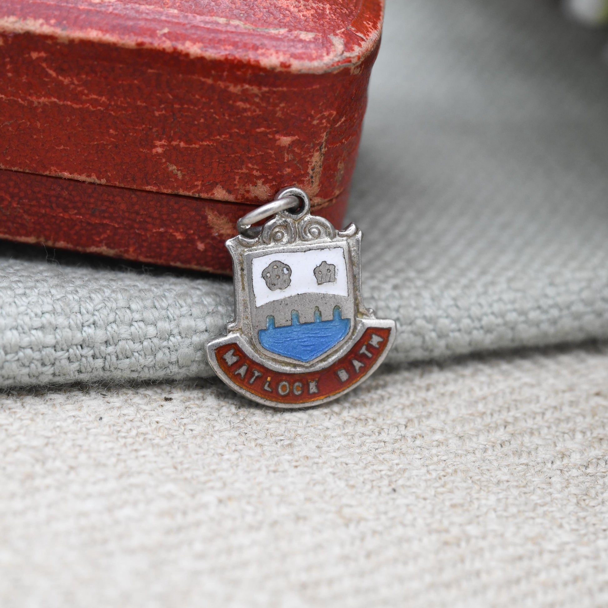 Vintage Sterling Silver Matloch Bath Charm Pendant - England | Derbyshire | Souvenir Gift for Charm Bracelet