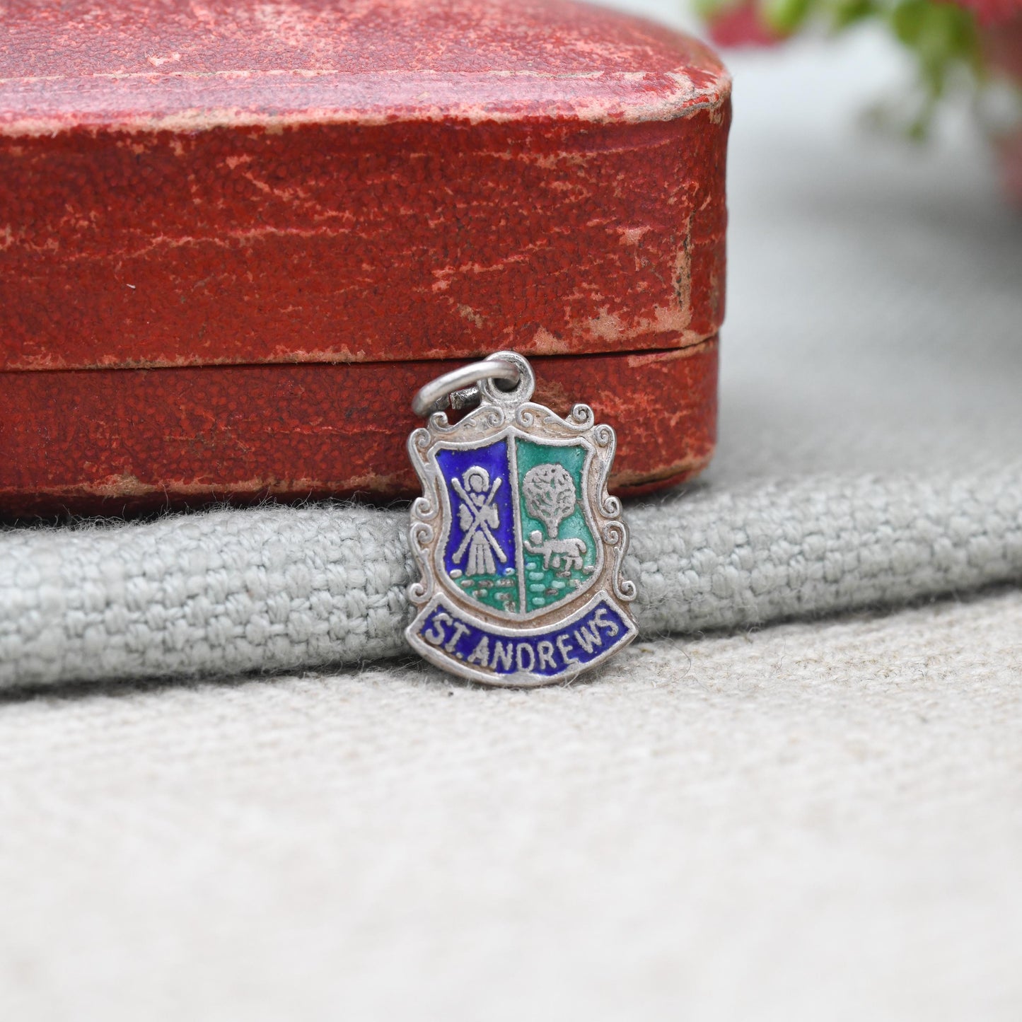 Vintage Sterling Silver St Andrew's Charm Pendant - Scotland | Scottish | Souvenir Gift for Charm Bracelet