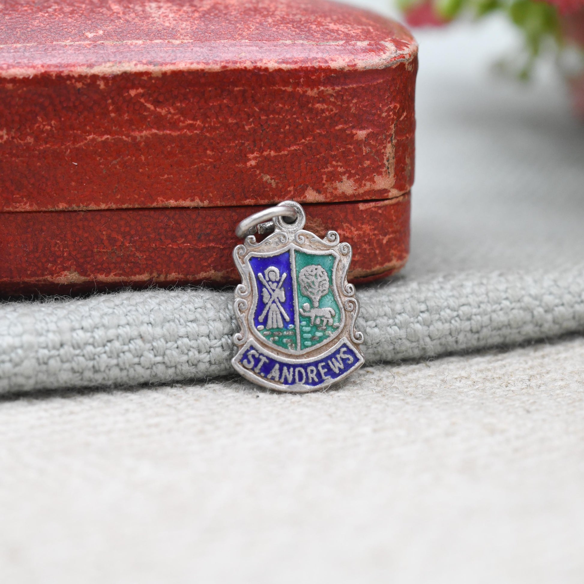 Vintage Sterling Silver St Andrew's Charm Pendant - Scotland | Scottish | Souvenir Gift for Charm Bracelet