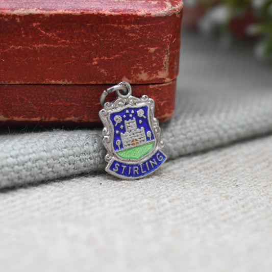 Vintage Sterling Silver Stirling Enamel Souvenir Shield Charm Pendant - Scotland | Travel | Tourist | Souvenir Gift for Charm Bracelet