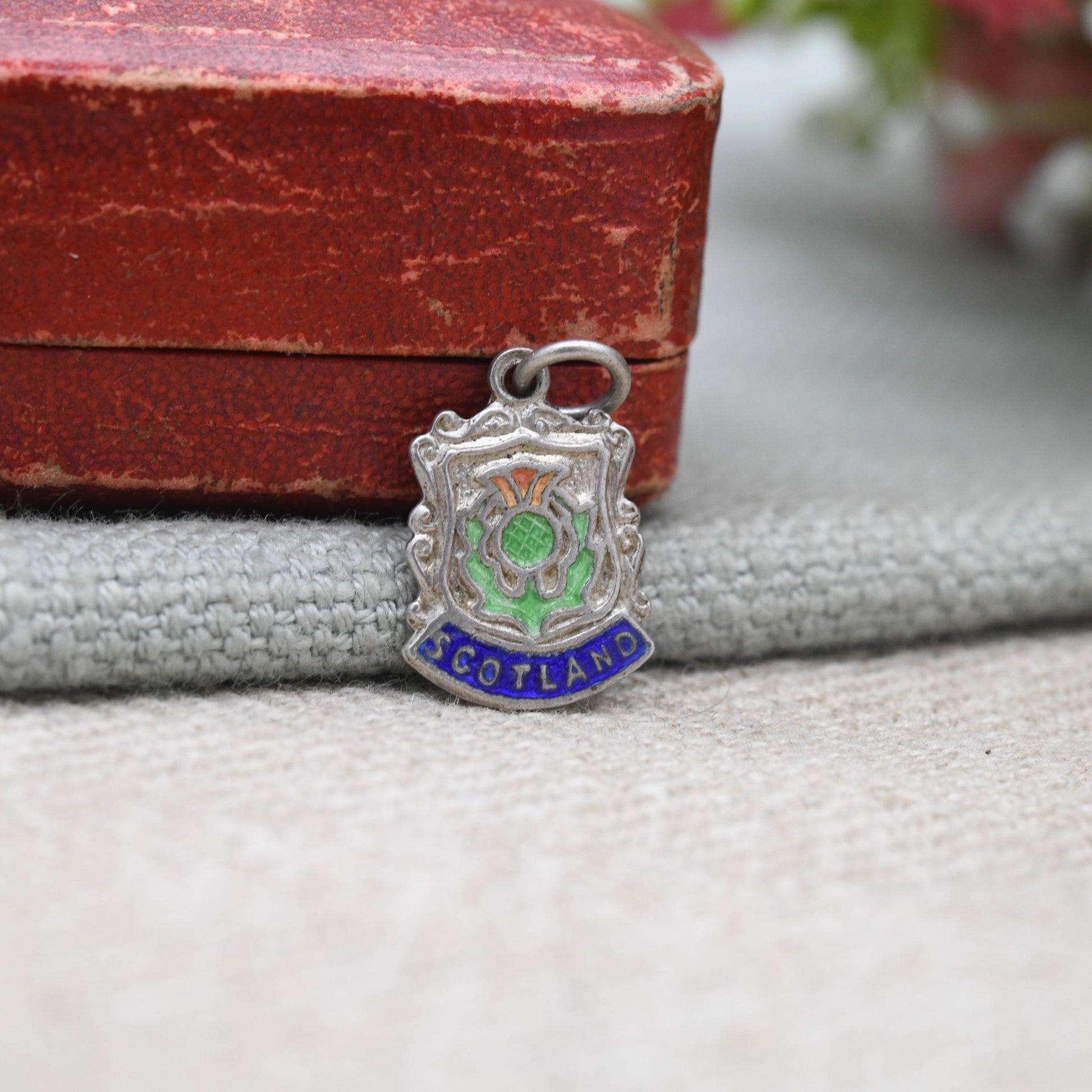Vintage Sterling Silver Scotland Charm Pendant - Scottish | Scotland | Enamel | Souvenir Gift for Charm Bracelet