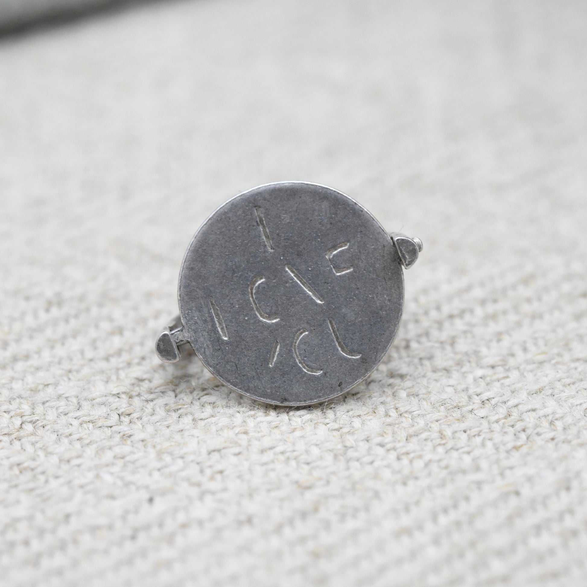 Vintage Sterling Silver I love You Spinning Charm Pendant - Spinner Fob Love and Friendship | Gift for Charm Bracelet Necklace Stack