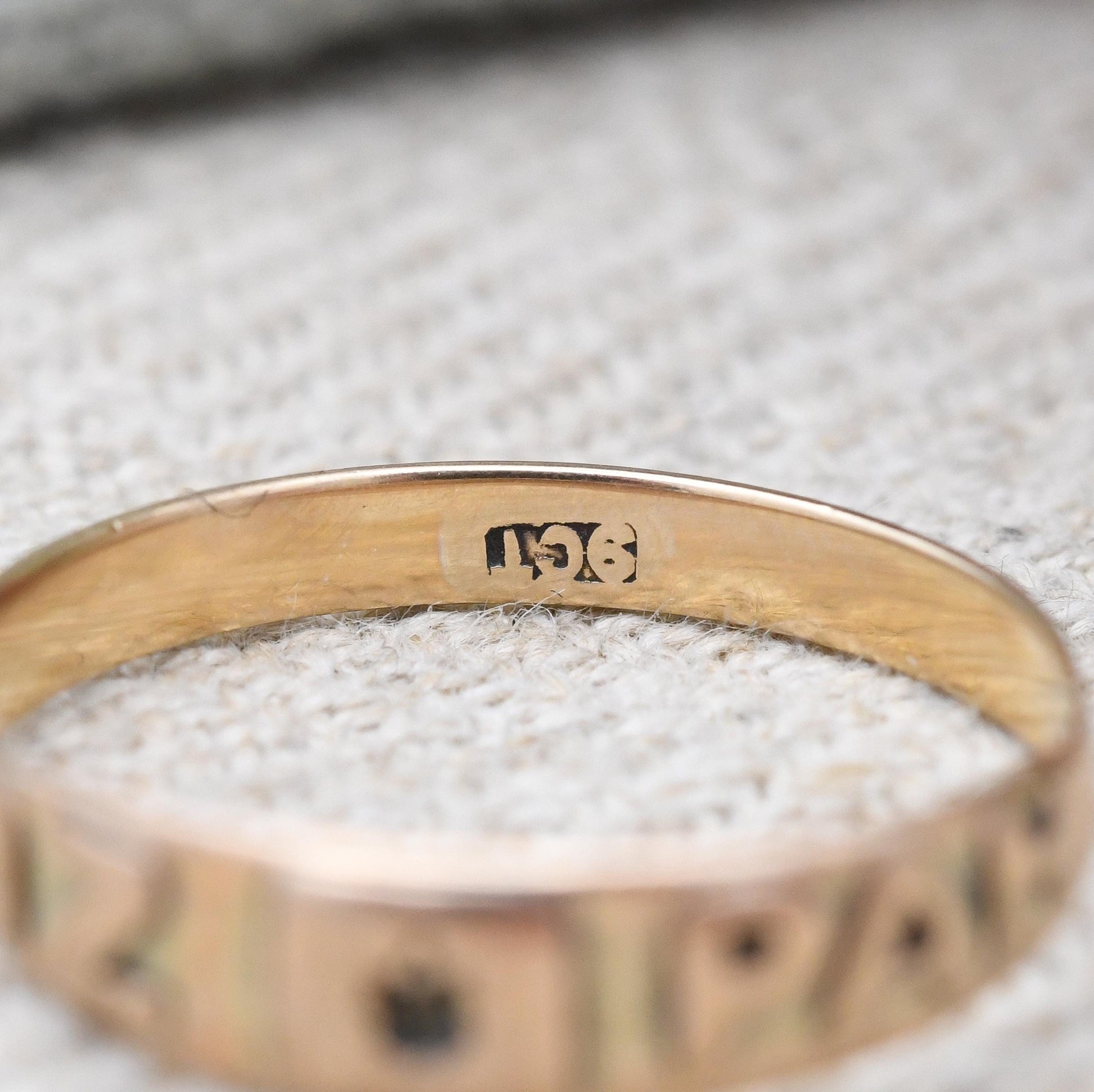 Antique Victorian 9ct Gold Mizpah Ring W&JS - for Restoration Missing a Gemstone | UK Size - L | US Size - 6
